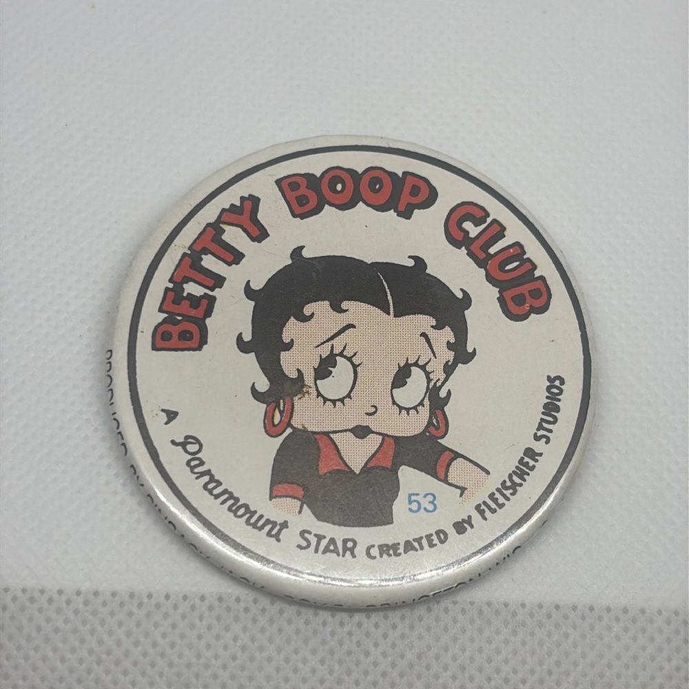 1975 Betty Boop Club Pin #53 rare classic Betty Boop fandom collectors item
